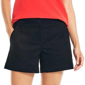 NWoT Nautica Womens Mid Rise Summer Sport Shorts Pockets Black Size 8 $50 FF392